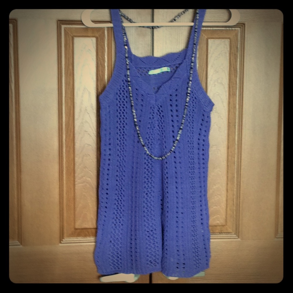 ⛱Periwinkle crochet tank